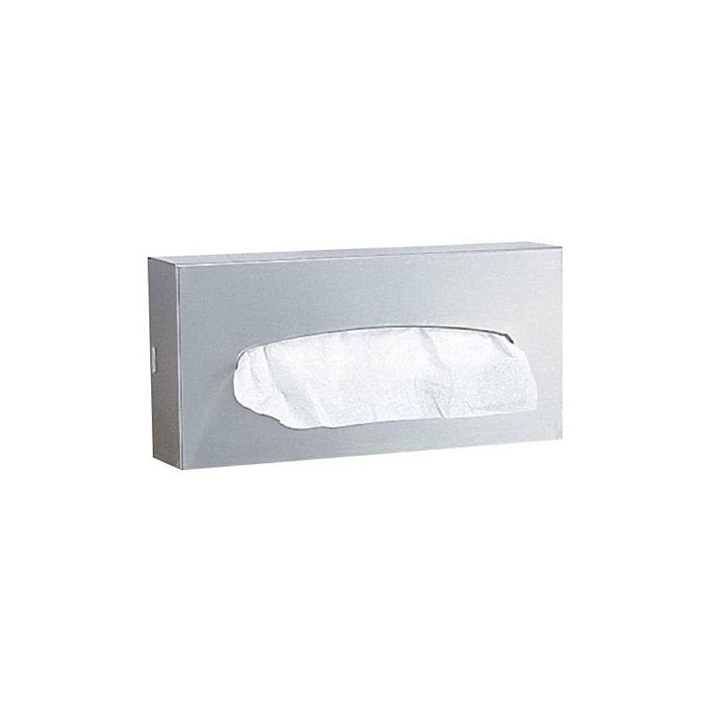 Bobrick 8397 superficie de 2 capas de acero inoxidable 304 montado 100 Tejido Facial dispensador, acabado satinado, 10 – 1/4 "Ancho x 5 – 3/16" x 2 – 1/4 "Profundidad