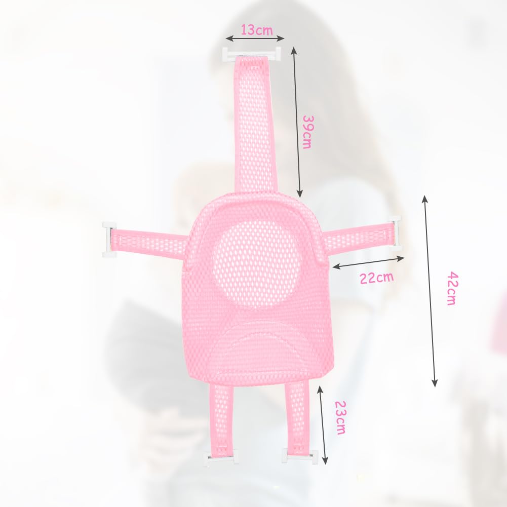 Aolso Cuscino Bagnetto Neonato, Galleggiante Tappetino da Bagno Per Bambini, Riduttore Vaschetta Bagnetto Confortevole, Supporto Pieghevole Per Vasca da Bagno (Rosa)