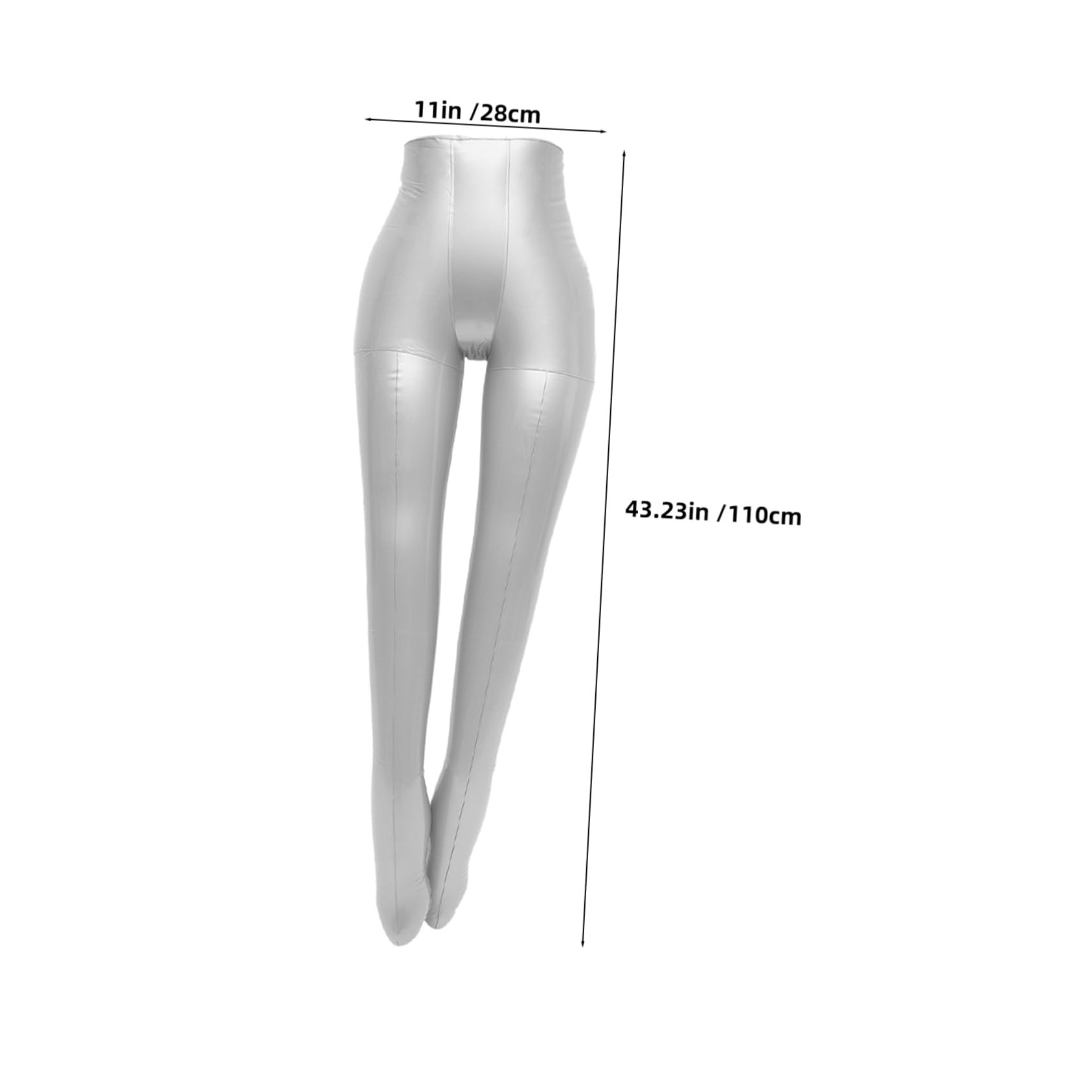 Aufblasbare Schaufensterpuppen Torsos aus PVC, 3 Stück, Silber