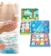Ocean Toy Bath Salt Ball Sleeve Box Bath Bombs, 2026 Upgraded 12-Pack Bath Bomb Gift, Colorful Bu...