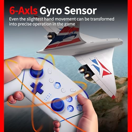 NBCP Controller for Switch, Wireless Pro Controller for Switch Lite, Switch Remote Gamepad Joystick,Dual VibrationGyro/Vibration/Turbo/NFC/Wake-Up/Screenshot (Blue) - 4