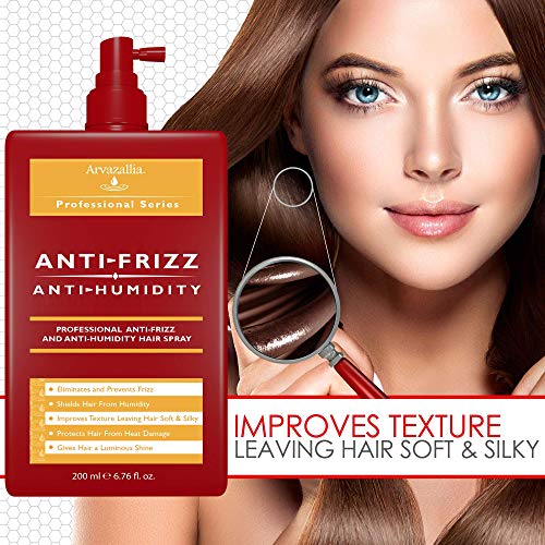 Premium Argan Oil Hair Treatment And Anti-Frizz & Anti-Humidity Hair Spray Bundle - For Gorgeous Soft, Silky, Shiny Hair That Lasts By Arvazallia #TOP6