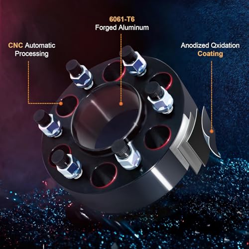 Image of BDELI 4Pcs 2.0 inch 6x5.5 Wheel Spacers Compatible with Chevrolet,GMC