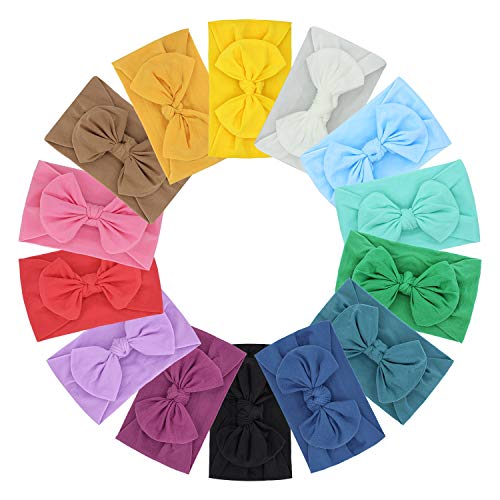 Baby Headbands Infant Bows 14pcs Child Hair Accessories Girl Bows Kids suitable for Newborns Babies Toddlers Baby Girls Little Girls XJIAOYA