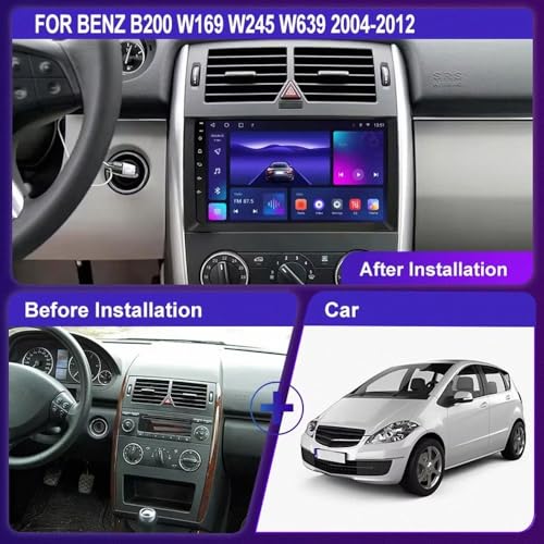 Carplay y Android Auto en Pantalla Táctil 2 DIN para Benz W169 W245 2
