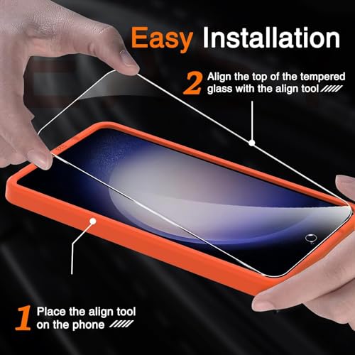Milomdoi Designed for Samsung Galaxy S22 5G Screen Protector, 3 Pack Tempered Glass with 2 Pack Camera Lens Protector, Fingerprint Suitable, Installation Frame, Case Friendly, Bubble Free - Image 5