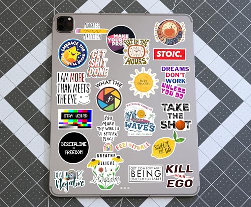 Image of WallDesign Vinyl Life Self Adhesive Motivation Sticker Set (45 Decals)Personalize Laptop Bottle Mobile Diary & Accessories with Durable Laminated Stickers for Gifts&Everyday Inspiration 51 mm