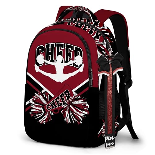 Cheerleader Backpack with Pin Strap - Black Winered