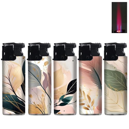 5X Sturmfeuerzeug Turboflamme Turbofeuerzeug Top Motive Turbo Flamme Feuerzeug mit Schutzkappe absolut windfest Gasfeuerzeug nachfüllbar (Abstract Nature) 5X Sturmfeuerzeug Turboflamme Turbofeuerzeug Top Motive Turbo Flamme Feuerzeug mit Schutzkappe absolut windfest Gasfeuerzeug nachfüllbar (Abstract Nature)