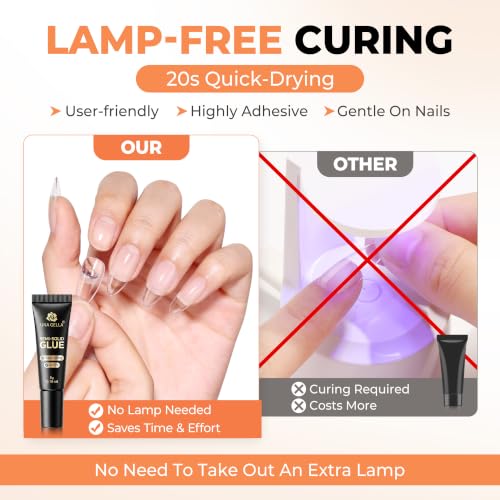 Image of UNA GELLA Nail Glue for Press Ons 3 Pack 5g Super Strong No U V