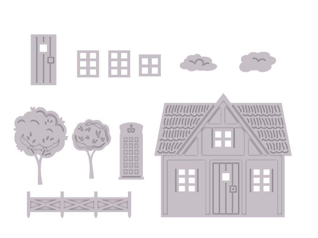 Creative ExpressionsSue Wilson Miniature Village Bluebell Cottage Craft Die