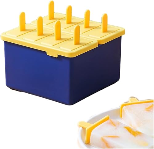 Moldes para paletas de silicona, 8 piezas, moldes de silicona de fácil liberación, sin BPA, moldes para hacer paletas caseras con palitos de paletas
