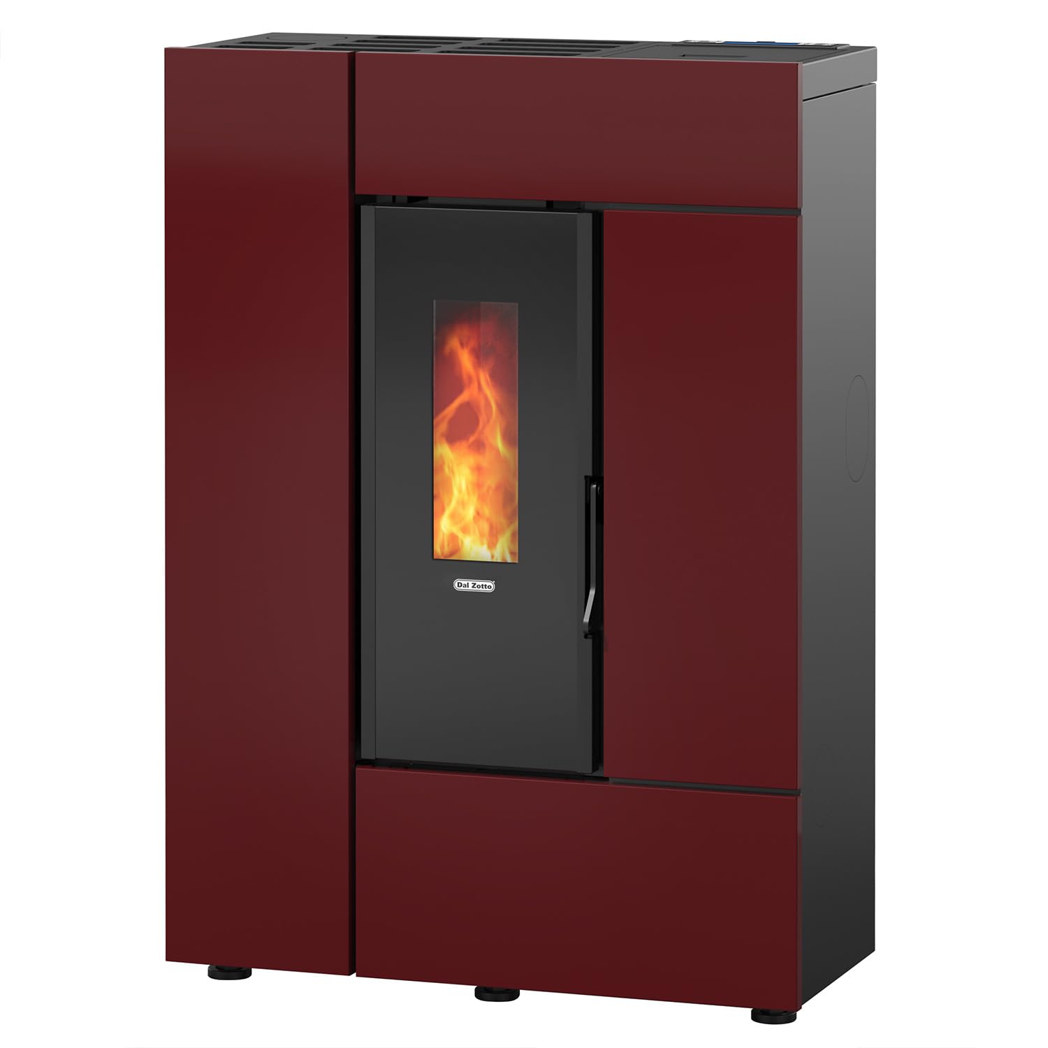 1283100 Leyla Elite Pelletofen Stahl Bordeaux/A+
