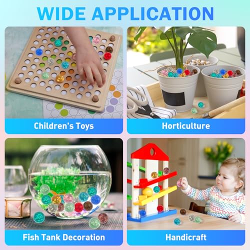 Parastar 30 Stück Murmeln Glas,Leuchtmurmeln Kinder,16mm Bunte Glasmurmeln mit Box,Buntes Glühen im Dunkeln Glasmurmeln für Murmelspiele Kinder, DIY-Projekte, Heimdekoration (10 Farben)