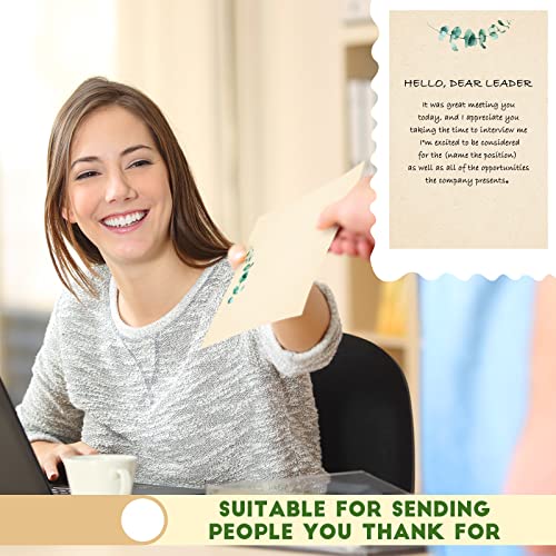 Image of Spiareal 100 Pcs Blank Note Cards Index Card, Brown, 4 x 6 in, Eucalyptus | Blank Greenery Cardstock with Eucalyptus Leaves, Thank Greeting Cards for Weddings, Baby Showers, School Office DIY