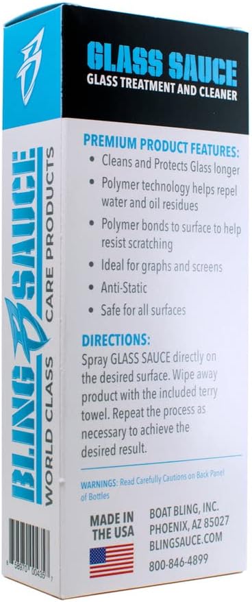 Miniatura 3 de Boat Bling Tratamiento y limpiador de vidrio para salsa de vidrio, 4oz
