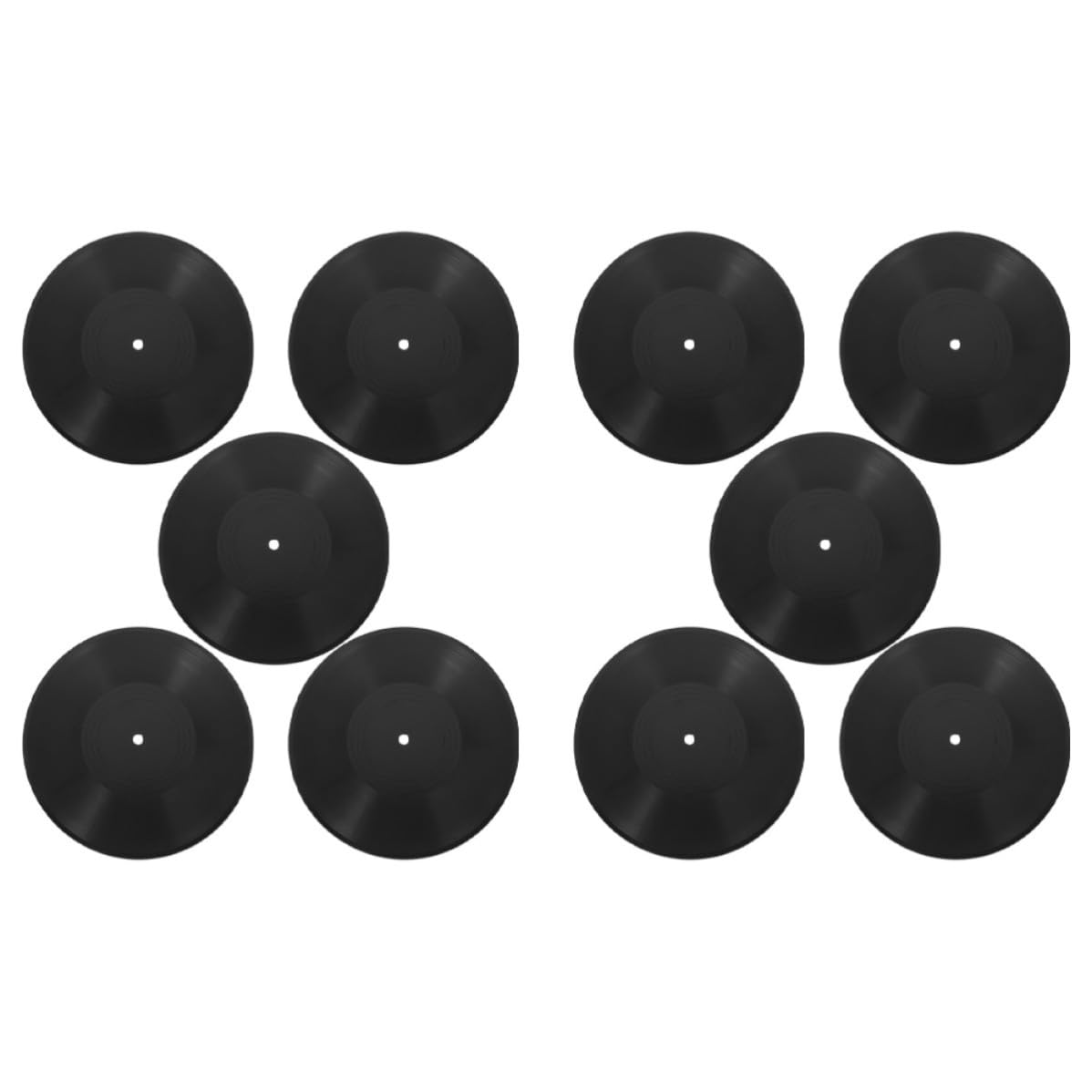 Hoement Decorazioni Parete con Dischi in Vinile Nero 12 Pollici 10 Pezzi per Arredamento Artistico e Ambienti Musica Hiphop