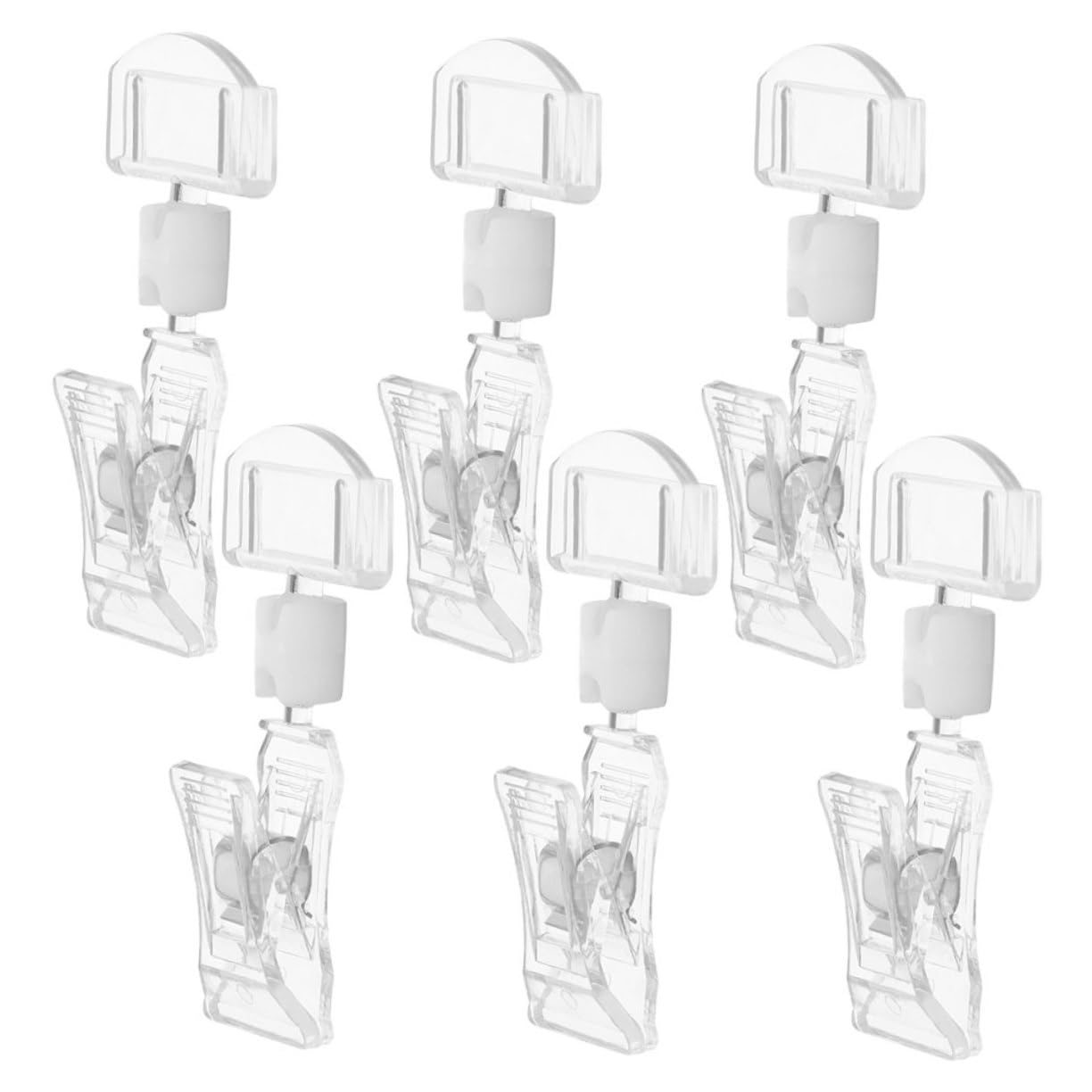 SHINEOFI 5 Sätze Preisschildhalter Preisaufkleber Namensetiketten Einzelhandelsclip Ladenetiketten Kleine Drehclips Preisclips Für Einzelhandelsdisplays Ladenbedarf 6 Stück * 5