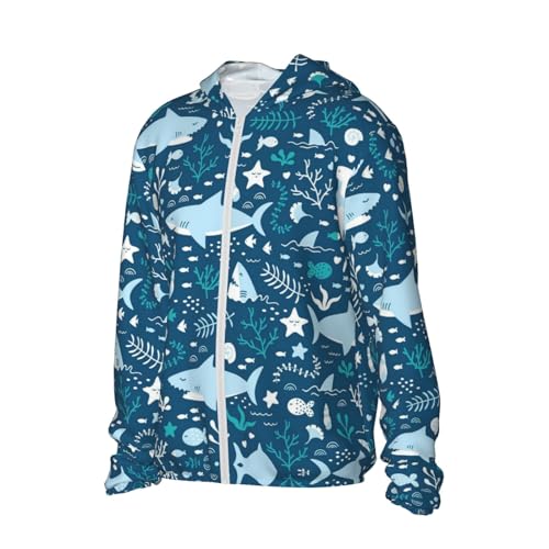Sweat anti-UV KIROJA manches longues à capuche imprimé poisson - 2