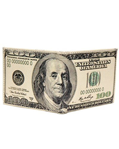 Mens USA Old $100 Dollar Bill Wallet Credit Card Holder and ID Display2