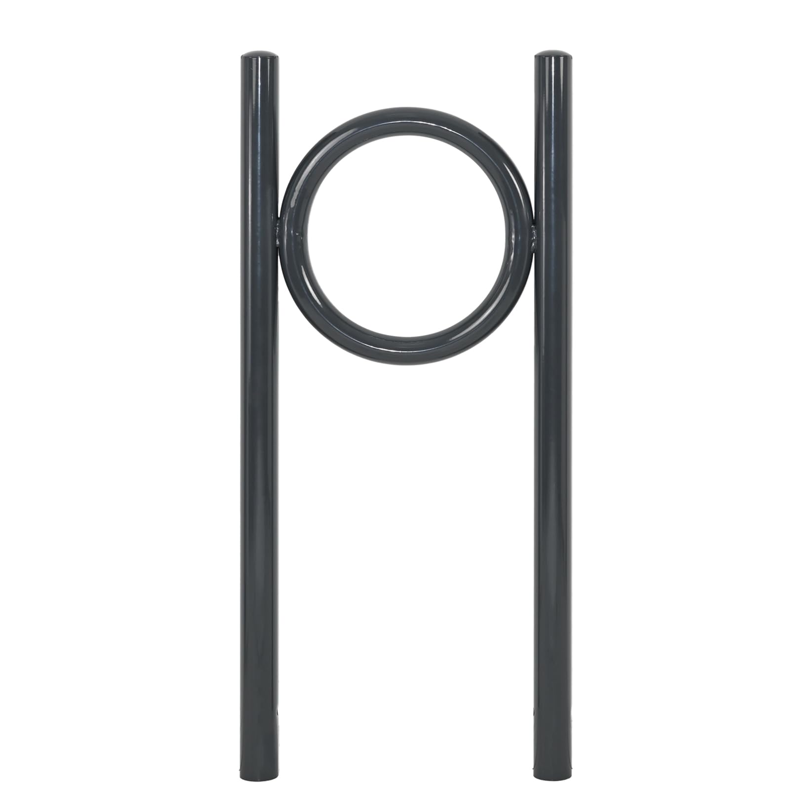 TRUTZHOLM Fahrradanlehnbügel 115 x 52 cm Stahl pulverbeschichtet Rohrdurchmesser Ø 60 mm Fahrradständer zum Einbetonieren inkl. Bodenqueranker Parker Fahrradanlehner für 2 Fahrräder in Anthrazit