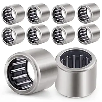 XIKE 10 Pcs HK1010 10x14x10mm Needle Roller Bearings Open Ends.