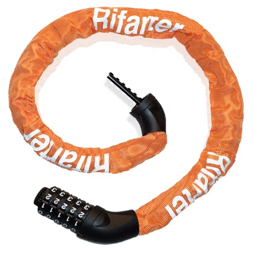 Rifarter Bike Lock Chain Heavy Duty, 5 Digit Combination Anti-Theft Bicycle Lock, 3.2 Feet Long...
