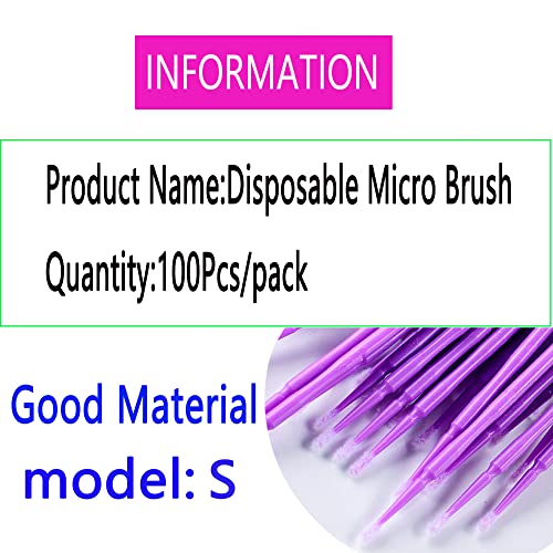 100 Pcs Repair Paint Brushes，Touch Up Paint Brushes,For Automotive Paint Chip Repair, Clearance Cleaning,Be Applicable To 1.5Mm/2.0Mm/2.5 Mm(Purple) #TOP3