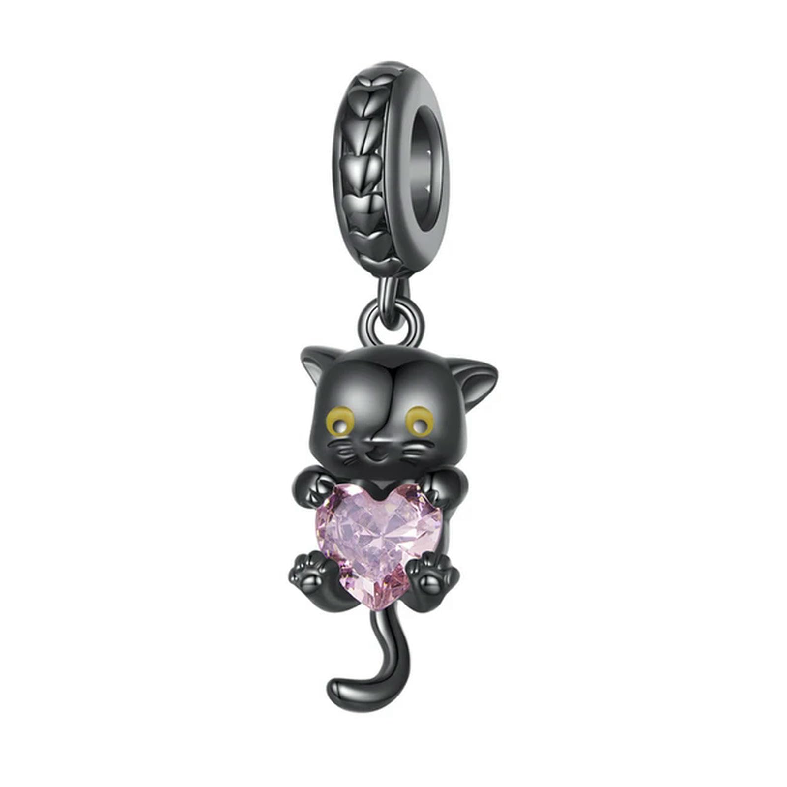 Dijes colgantes de caniche de la serie "Encantadora mascota" en plata de ley 925 para pulsera y collar de mujer, joyería DIY.