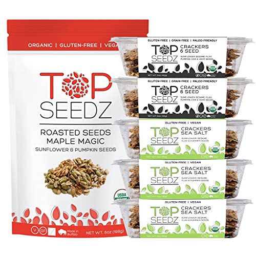 Top Seedz Deluxe Organic Gluten Free Vegan Crackers and Roasted S...