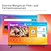 XYA 32 Zoll HD Smart TV, D-LED-Backlight Fernseher, Rahmenloses Design, HDMI、USB、DVB-T2/S2、RJ45 Schnittstellen, Bildschirm für Wohnzimmer, Schlafzimmer und Heimantertainment – Schwarz
