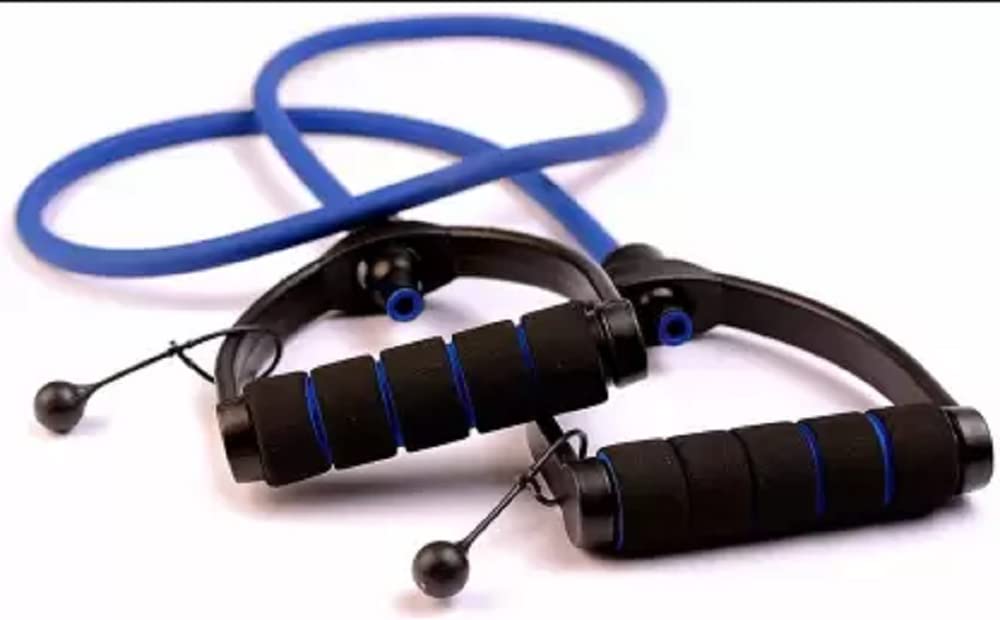 Leosportz Adjustable Rubber Stretching with Adjustable Foam Handle with Carry Bag Resistance Tube (Blue) (B0BY4W1K4P) Amazon Price History, Amazon Price Tracker