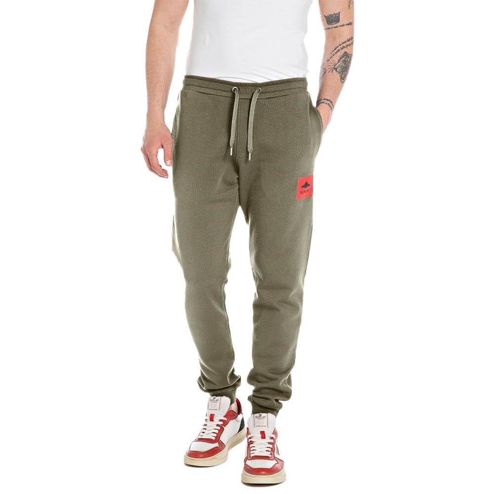 Replay Men's Cotton Jogging Bottoms, Green (Light Military 408), XL