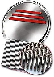 Diska Nulife Pente para piolhos - Pente para piolhos Terminator, piolho profissional de aço inoxidável e pente de lêndeas para tratamento de piolhos, remove lêndeas