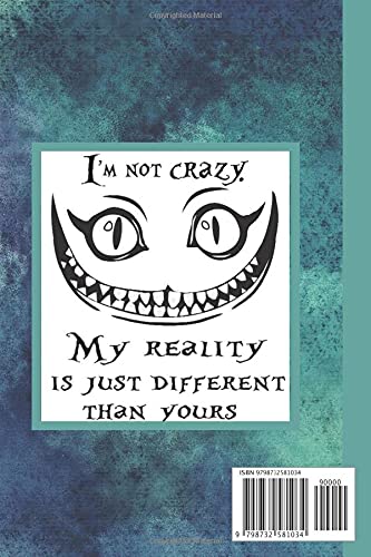 Cheshire Cat NOTEBOOK: A nice Lined Cheshire Cat NOTEBOOK,With The character Cheshire Cat,Ruled Paper,Large(6 x 9 inches) / 120 Pages / Dark Desaturated Blue Cover - Image 2
