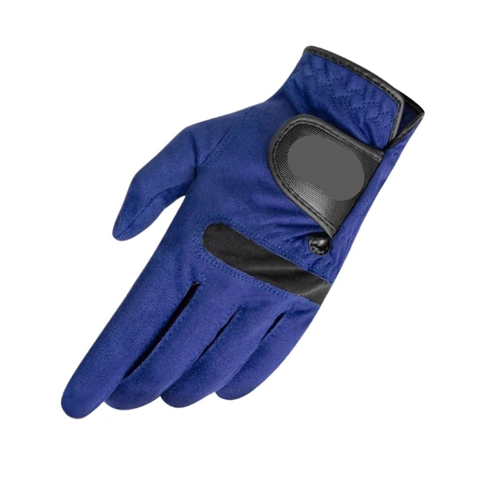 Guanto da golf Guanti da golf estivi 2 pezzi Tessuto in microfibra traspirante morbidi, traspiranti e resistenti per principianti(Blue Righe,24)