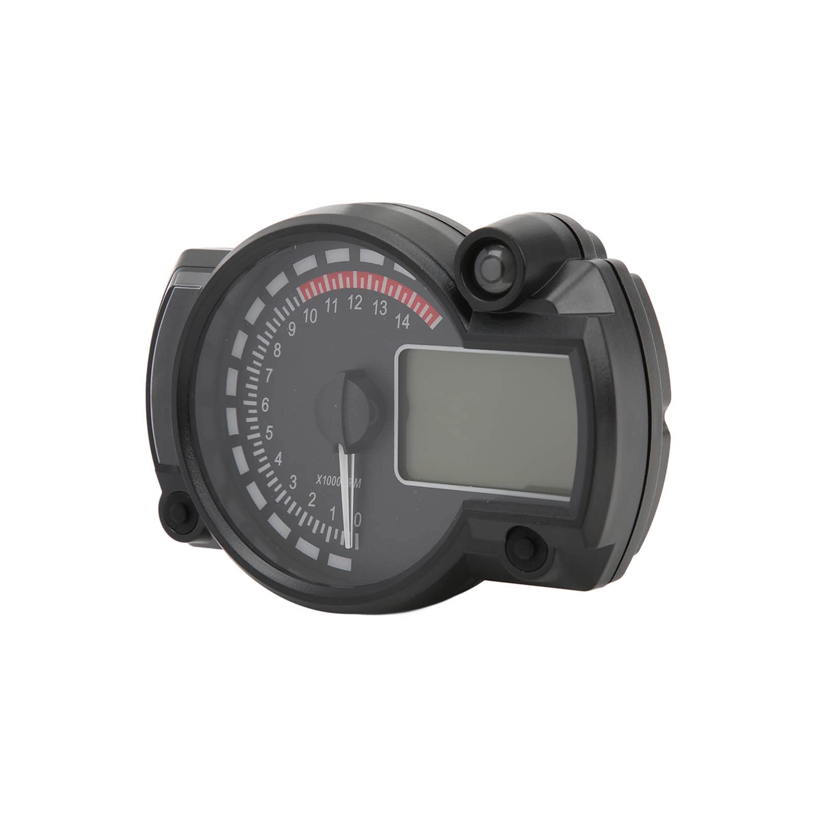 Contachilometri contachilometri per moto, contagiri LCD universale per veicoli a 12 V, display RPM regolabile con portata di 15000 giri/min, indicatore di chilometraggio per moto,