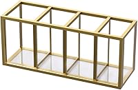 Vista 17 de NIUBEE Soporte acrílico para bolígrafo, 2 compartimentos, organizador de lápices negro para encimera, almacenamiento de accesorios de escritorio