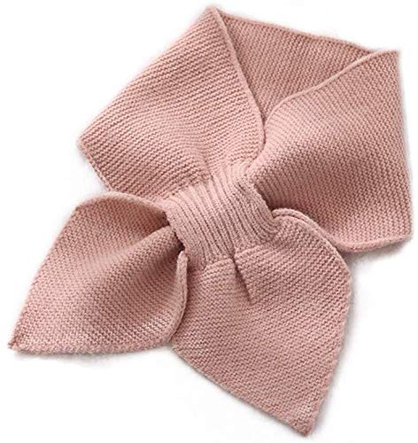 Écharpe cou chaud femme en tricot rose pour stopper le vent froid d'hiver