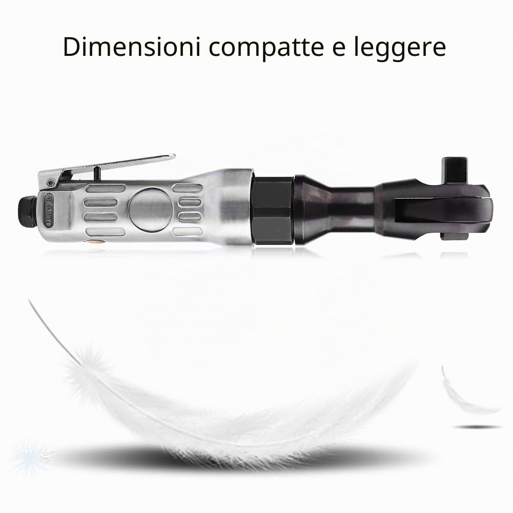 Bediffer Chiave a cricchetto pneumatica Chiave a cricchetto pneumatica per impieghi gravosi Strumento manuale per riparazione di manutenzione a testa quadrata(1/2" square head 12.5mm)