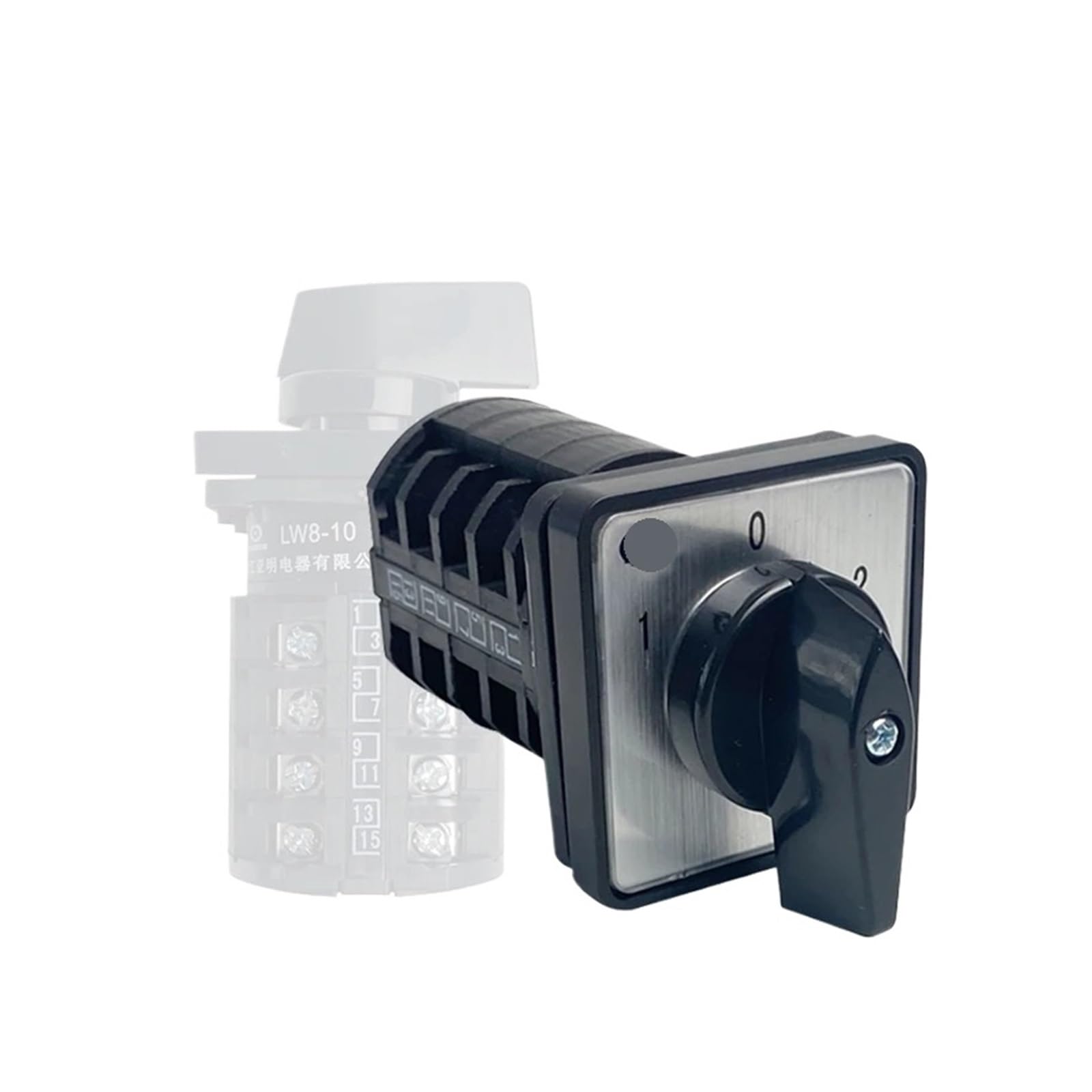 KKCZOFMJ 10A Cam Rotary Switch LW8 Three Positions Conversion Universal Transfer Knob Selector 1-5 Poles(10A 2P)