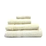Rufino Díaz Toalla Rizo Americano Leonor (Beige - Lavabo 50x100cm) - Tejido absorvente, Suave y Resistente - para baño, SPA, Piscina