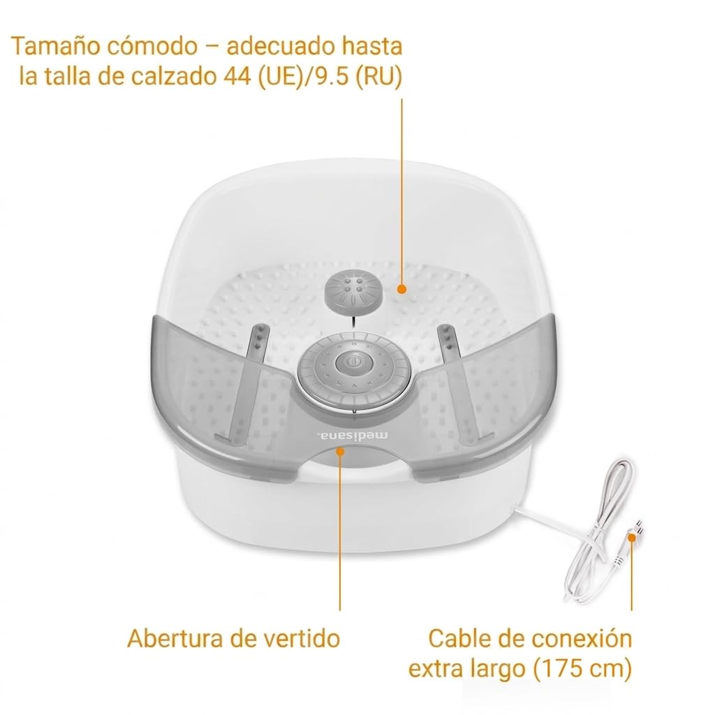 Medisana FS 881 Baño de pies con masaje, Masajeador de vibración, Talla 44