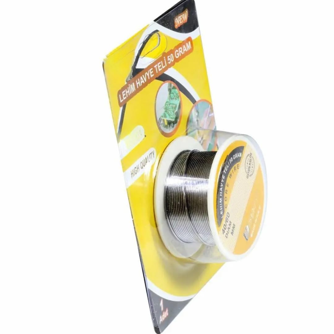 Jouis Lehim Teli 0.8 mm 50 gr – Elektronik Devre ve Tamir İşleri İçin İnce Lehim Teli, Profesyonel ve Amatör Kullanıma Uygun, Kolay Eriyen Lehim Teli Makarası (0.8mm 50 Gr)