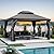 PURPLE LEAF 12' X 14' Patio Hardtop Gazebo Aluminum Outdoor Gazebo with Double Galvanized Steel Roof for Deck Backyard All Weather Outdoor Pavilion Curtain and Netting Included, Light Grey