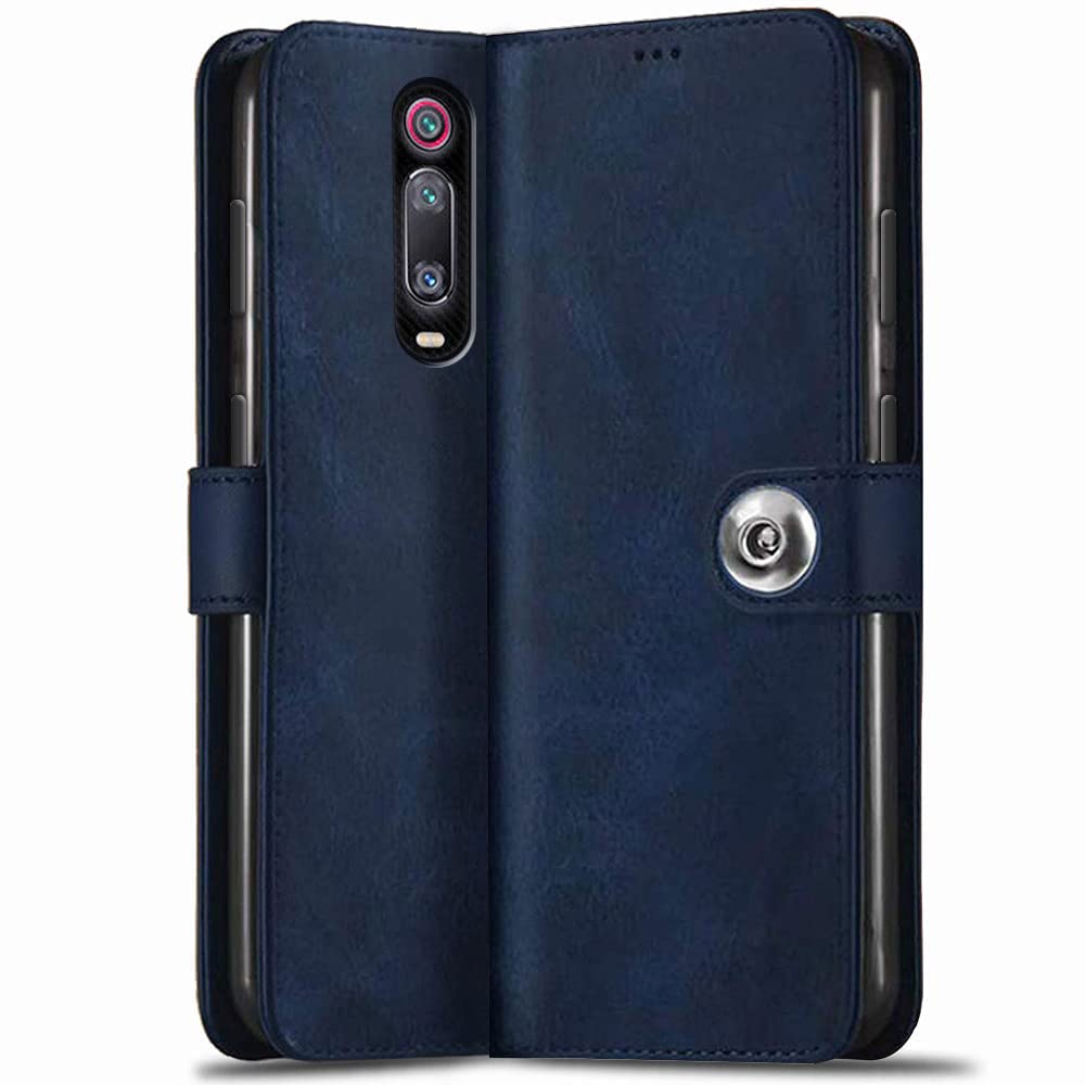 TheGiftKart Flip Cover Back Case for Mi Redmi K20 / K20 PRO | Genuine Leather Finish | Designer Button | Inbuilt Pockets & Stand | Flip Cover Back Case for Mi Redmi K20 / K20 PRO (Blue) (B0BSTVFLBB) Amazon Price History, Amazon Price Tracker