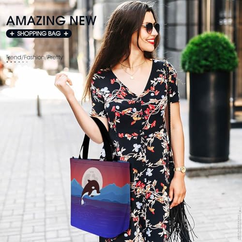 Sac à main dauphins grand volume avec bandoulière pour voyage et shopping
