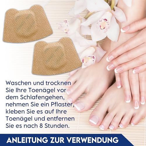 32 Fungal Nail Patches, Nagelpilz, Nagelpilz Pflaster,Toenail Correction Patch, Multi-Purpose Toenail Repair Pads, Toenail Patches For Damaged Nails And The Appearance Of Discoloured Nails