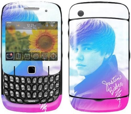 MusicSkins, MS-JB190044, Justin Bieber - Halftone, BlackBerry Curve (8520/8530), Skin