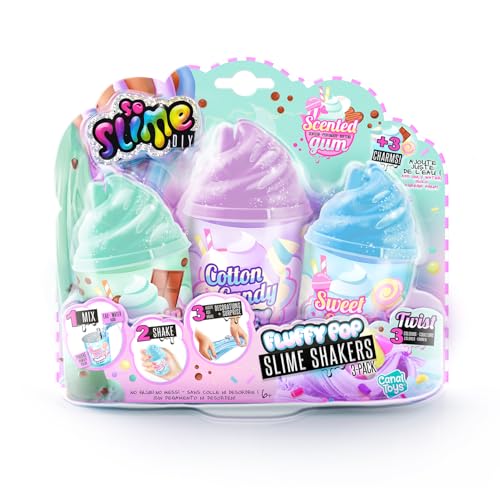 Canal Toys - So Slime Coffret 3 Pots De Fluffy Slime pour Enfants De 6 Ans Et Plus - Activité Manuelle avec Paillettes Confettis Et Mini Figurine Surprise - Idée Cadeau Créative Enfant - SSC 101